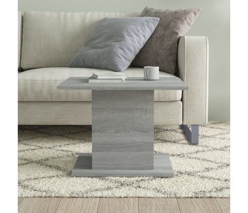 Mesa de centro madera de ingeniería gris Sonoma 55,5x55,5x40 cm