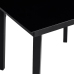 Mesa de comedor de jardín acero y vidrio negra 80x80x74 cm