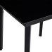 Mesa de comedor de jardín acero y vidrio negra 140x70x74 cm