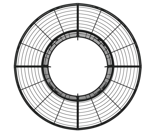 Banco de jardín redondo de acero negro Ø137 cm