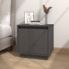 vidaXL Mesita de noche de madera maciza de pino gris 40x30x40 cm