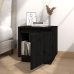 Mesita de noche de madera maciza de pino negro 40x30x40 cm