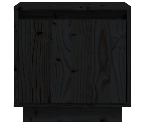 Mesita de noche de madera maciza de pino negro 40x30x40 cm