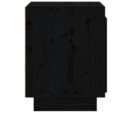 Mesita de noche de madera maciza de pino negro 40x30x40 cm