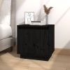 Mesita de noche de madera maciza de pino negro 40x30x40 cm