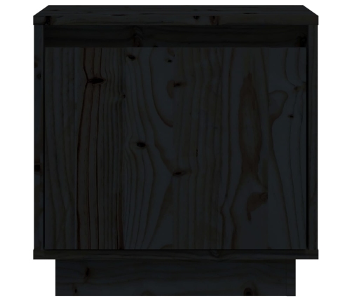 Mesitas de noche 2 uds madera maciza de pino negro 40x30x40 cm