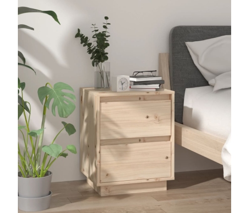 vidaXL Mesita de noche madera maciza de pino 40x35x50 cm