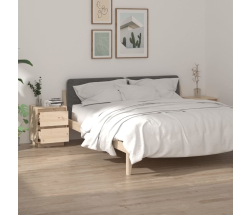 vidaXL Mesitas de noche 2 uds madera maciza de pino 40x35x50 cm