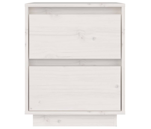 Mesita de noche madera maciza de pino blanco 40x35x50 cm