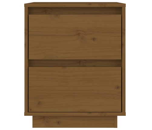 vidaXL Mesitas de noche 2 uds madera de pino marrón miel 40x35x50 cm