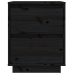 vidaXL Mesita de noche madera maciza de pino negro 40x35x50 cm