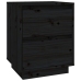 Mesitas de noche 2 uds madera maciza de pino negro 40x35x50 cm