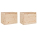 Armarios de pared 2 uds madera maciza de pino 45x30x35 cm