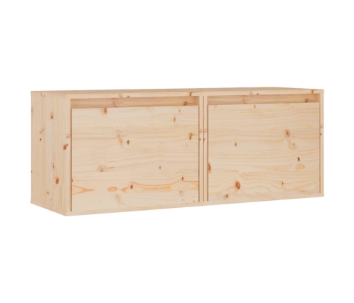 Armarios de pared 2 uds madera maciza de pino 45x30x35 cm