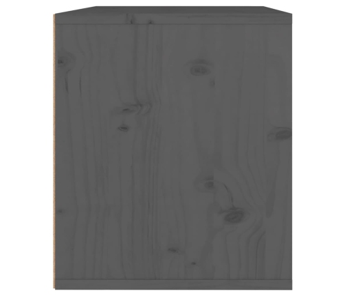 Armario de pared de madera maciza de pino gris 45x30x35 cm