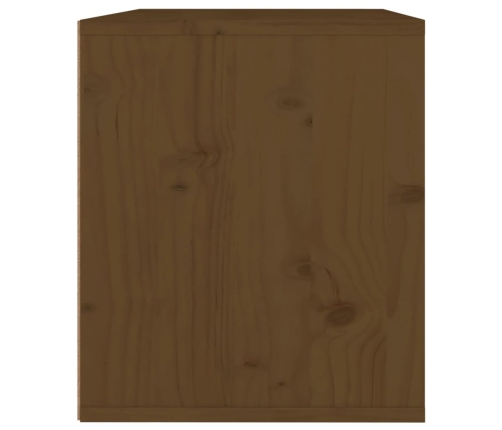 Armario de pared madera maciza de pino marrón miel 45x30x35 cm