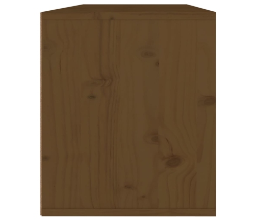 Armarios pared 2 uds madera maciza pino marrón miel 45x30x35 cm