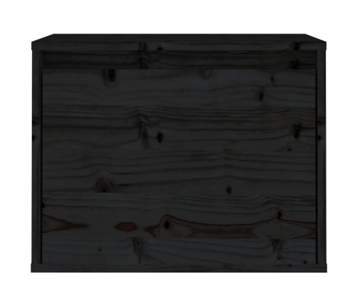 Armario de pared de madera maciza de pino negro 45x30x35 cm