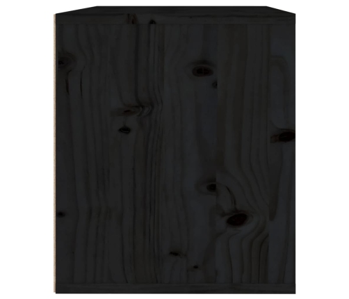 Armario de pared de madera maciza de pino negro 45x30x35 cm