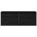 vidaXL Armarios de pared 2 uds madera maciza pino negro 45x30x35 cm