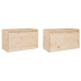 Armarios de pared 2 uds madera maciza de pino 60x30x35 cm