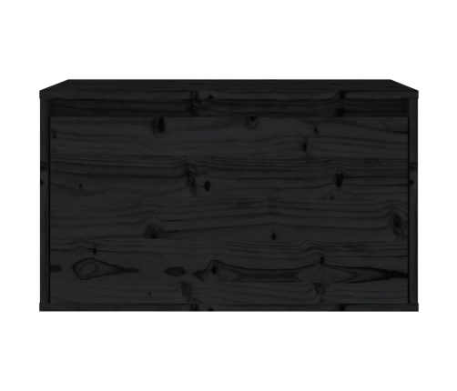 Armario de pared madera maciza de pino negro 60x30x35 cm