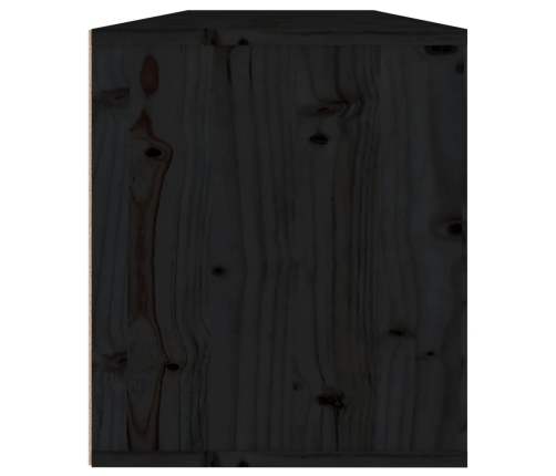 vidaXL Armarios de pared 2 uds madera maciza pino negro 60x30x35 cm