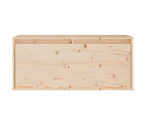 Armario de pared de madera maciza de pino 80x30x35 cm