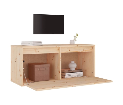 Armario de pared de madera maciza de pino 80x30x35 cm