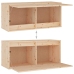 Armario de pared de madera maciza de pino 80x30x35 cm
