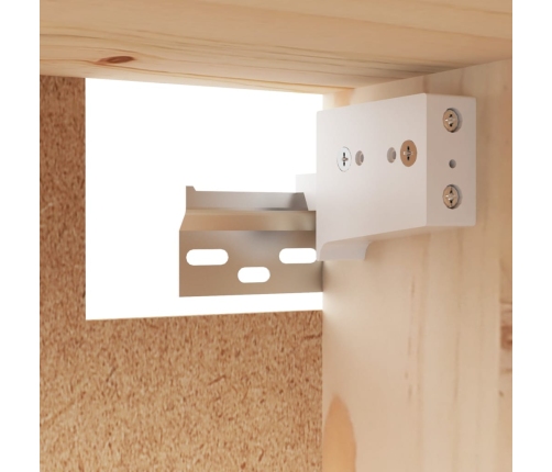 Armario de pared de madera maciza de pino 80x30x35 cm