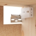 Armario de pared de madera maciza de pino 80x30x35 cm
