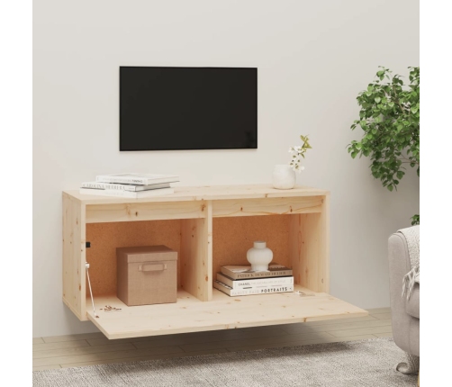 Armario de pared de madera maciza de pino 80x30x35 cm