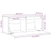 Armario de pared de madera maciza de pino 80x30x35 cm