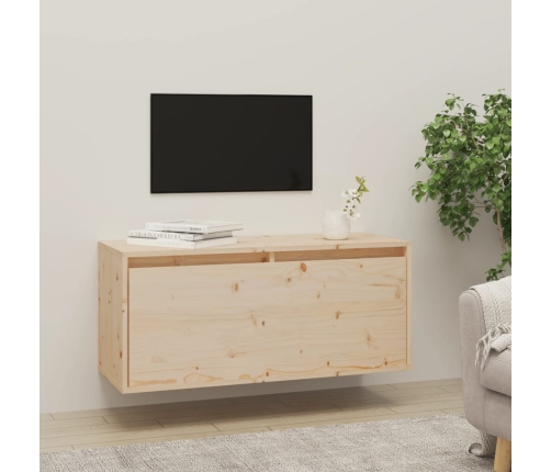 Armario de pared de madera maciza de pino 80x30x35 cm
