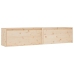 Armario de pared 2 uds madera maciza de pino 80x30x35 cm