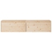 Armario de pared 2 uds madera maciza de pino 80x30x35 cm