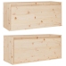 Armario de pared 2 uds madera maciza de pino 80x30x35 cm