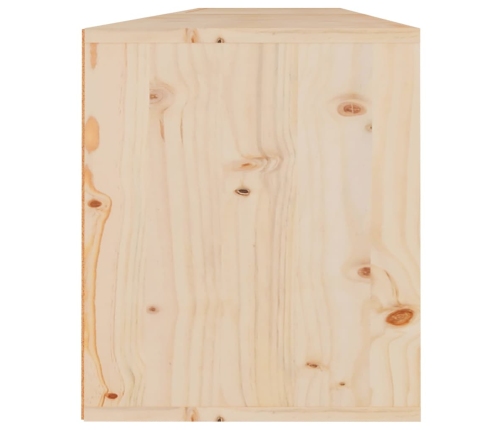 Armario de pared 2 uds madera maciza de pino 80x30x35 cm