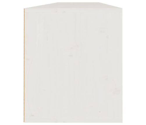 Armario de pared 2 uds madera maciza de pino blanco 80x30x35 cm