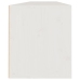 Armario de pared 2 uds madera maciza de pino blanco 80x30x35 cm