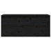 Armario de pared de madera maciza de pino negro 80x30x35 cm