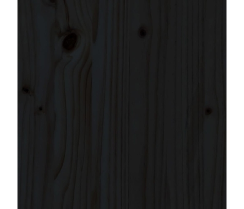 Armario de pared de madera maciza de pino negro 80x30x35 cm