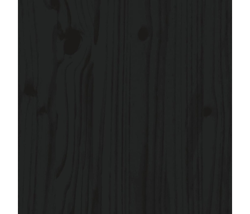 Armario de pared de madera maciza de pino negro 80x30x35 cm