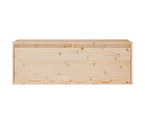 Armario de pared de madera maciza de pino 100x30x35 cm