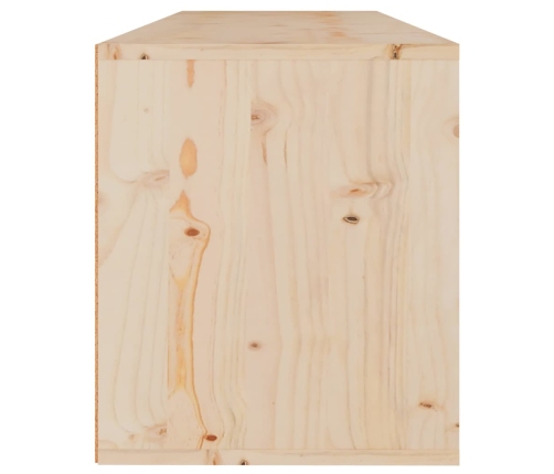 Armario de pared de madera maciza de pino 100x30x35 cm