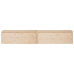 Armario de pared 2 uds madera maciza de pino 100x30x35cm