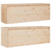 Armario de pared 2 uds madera maciza de pino 100x30x35cm