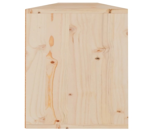 Armario de pared 2 uds madera maciza de pino 100x30x35cm