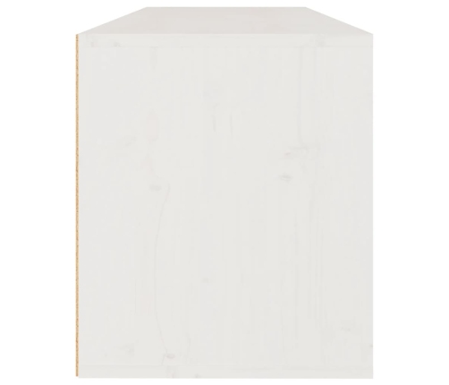 vidaXL Armario de pared de madera maciza de pino blanco 100x30x35 cm